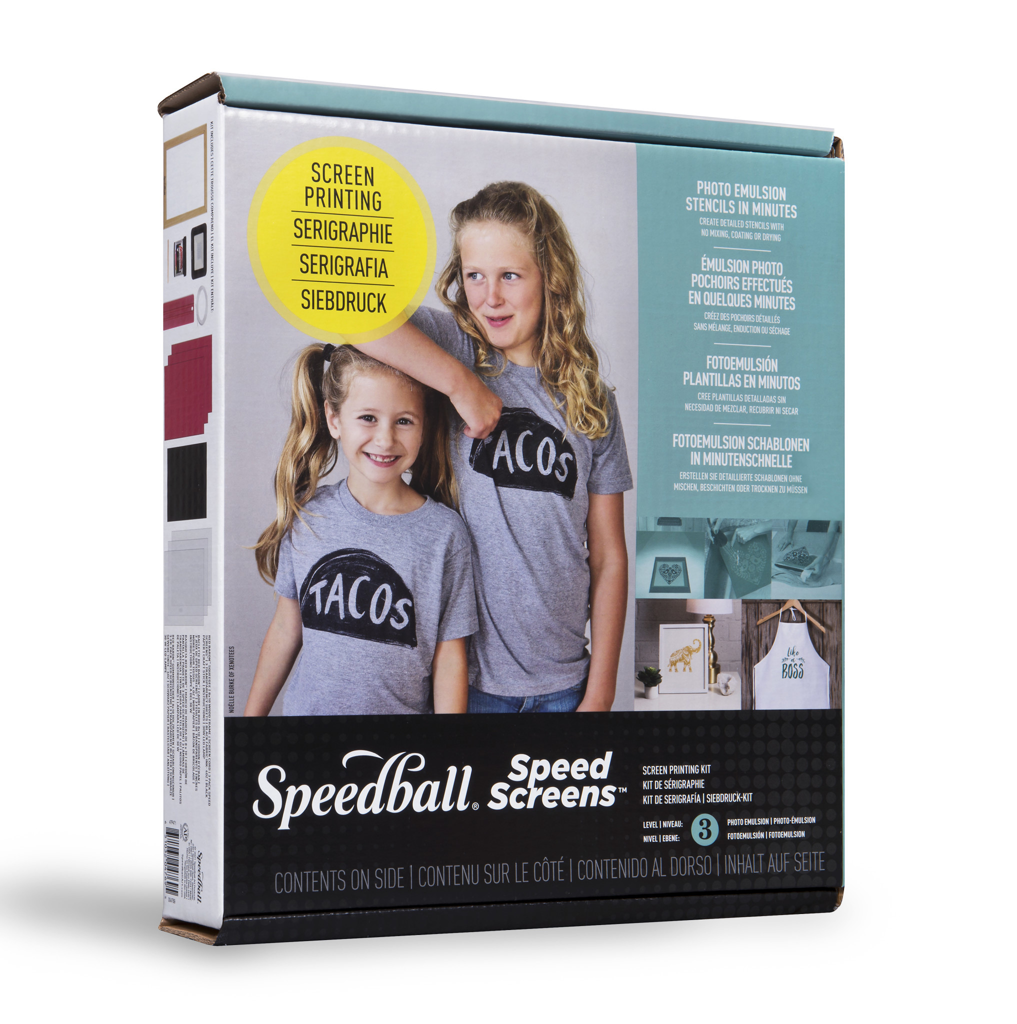 Speedball Screen Printing Kit with Ink, Squeegee, Frame, and UV