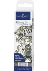 FABER-CASTELL Faber-Castell Wallet - 4ct Pitt artist pen Comic - Shades