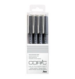 COPIC COPIC Multiliner Set of 4 Fine Grey Pens