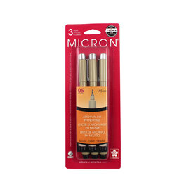 Sakura Sakura Pigma Micron 05, Fine Set of 3, Black