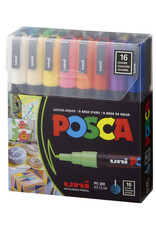 POSCA Uni POSCA Paint Markers, Basic Set of 16, Fine