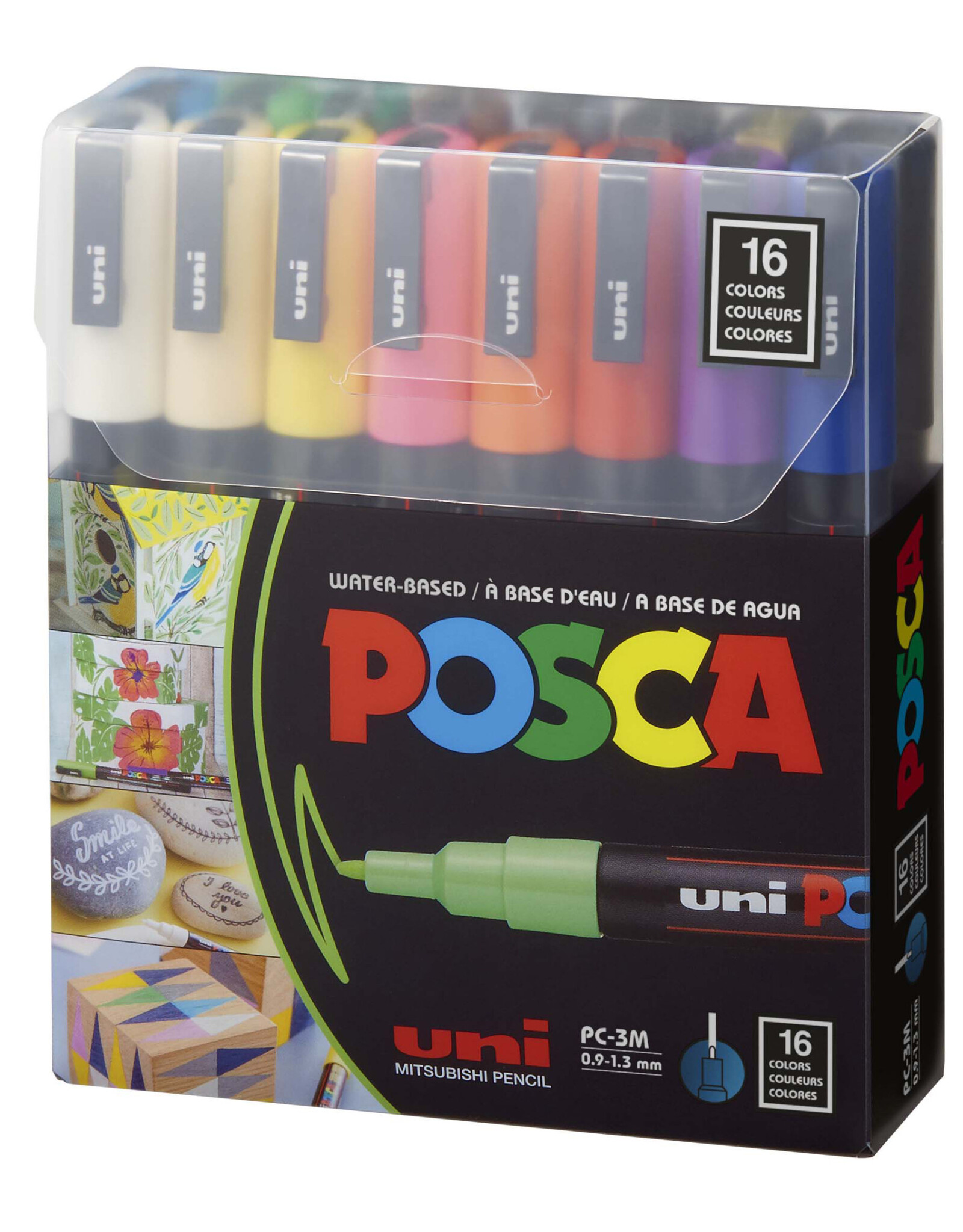 POSCA Uni POSCA Paint Markers, Basic Set of 16, Fine