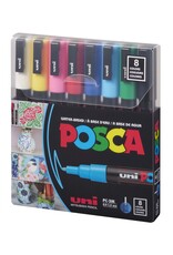 POSCA Uni POSCA Paint Markers, Basic Set of 8, Fine