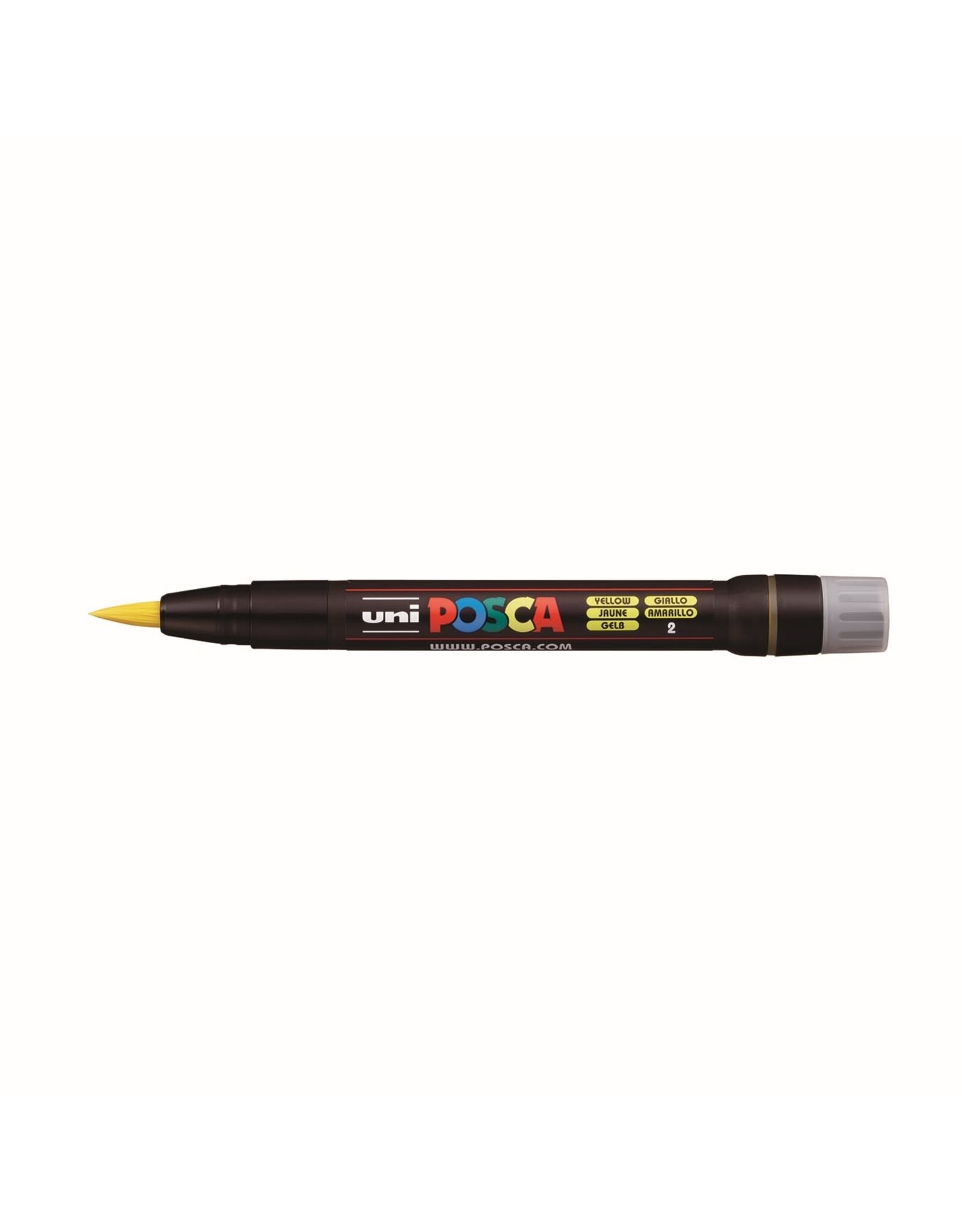 POSCA Uni POSCA Paint Marker, Brush, Yellow