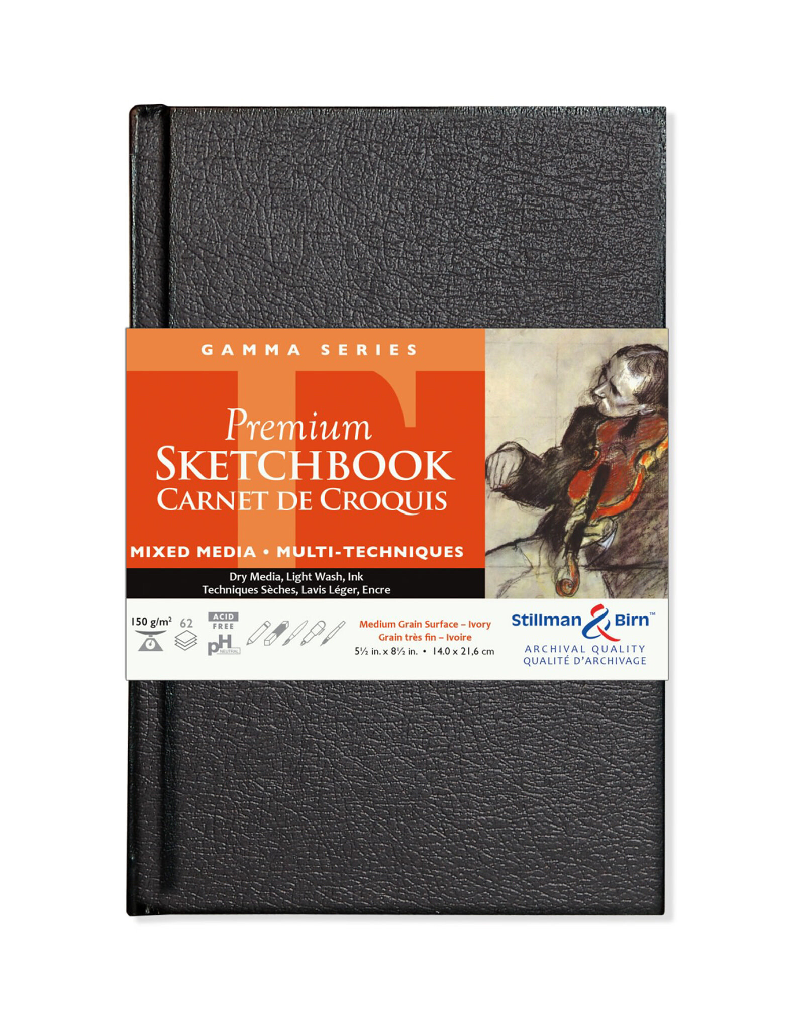 STILLMAN & BIRN Stillman & Birn Gamma Sketchbook, Hardbound, Portrait, 5½” x 8½”