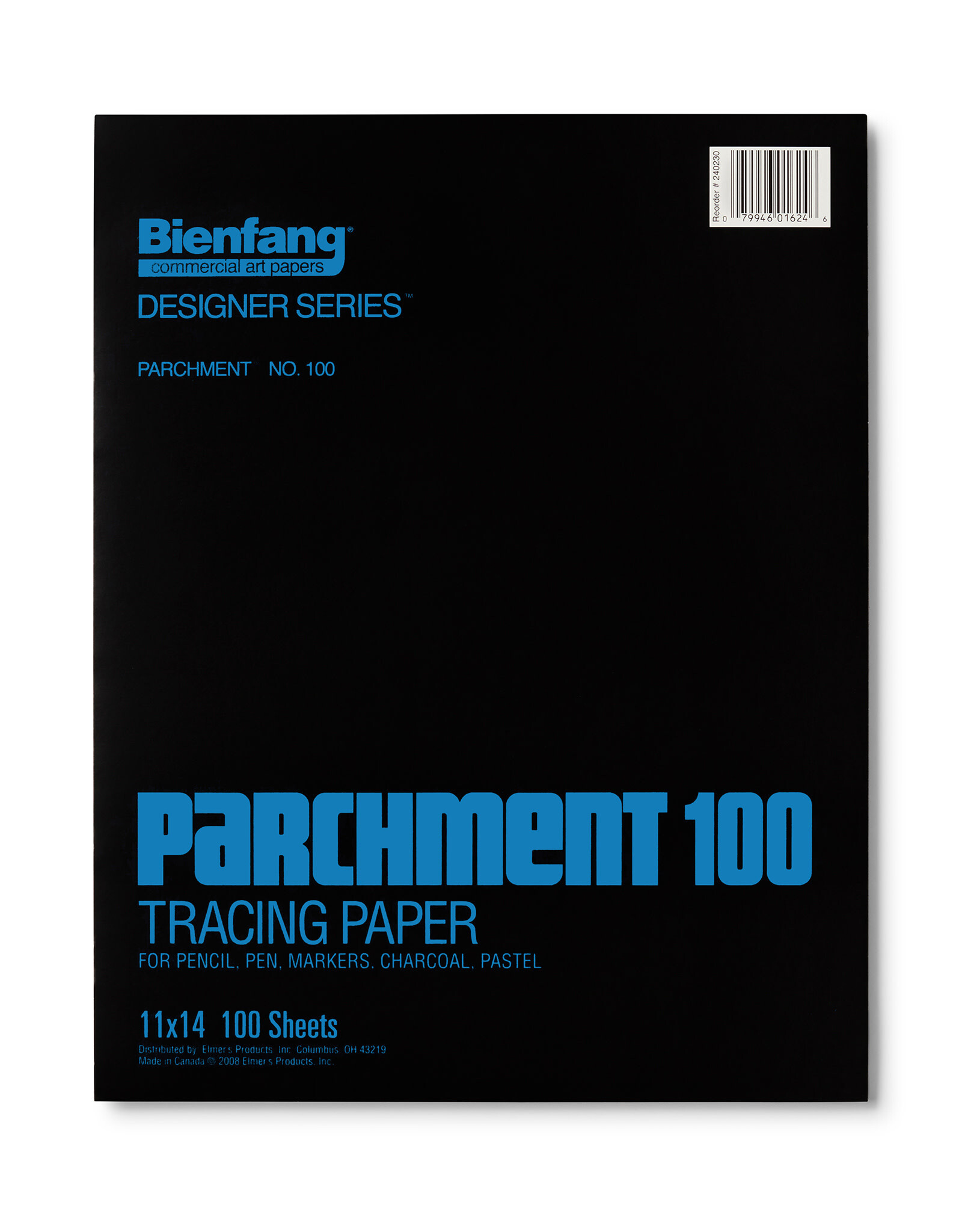 Bienfang #100 Parchment Tracing Paper Pad, White, 11 X 14, 40