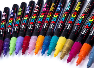 UNI POSCA Paint Pens Art Markers - PC-1M PC-1MR PC-3M PC-5M PC-8K PC-17K  PCF-350