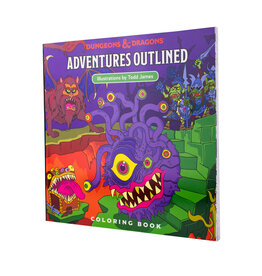 Wizards of The Coast Dungeons and Dragons Adventures Outlined Coloring Book