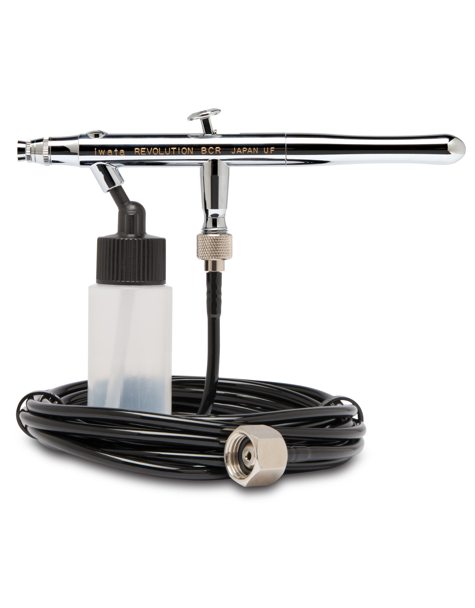 Medea Iwata Revolution HP-BCR Siphon Feed Dual Action Airbrush with Iwata Airbrush Hose