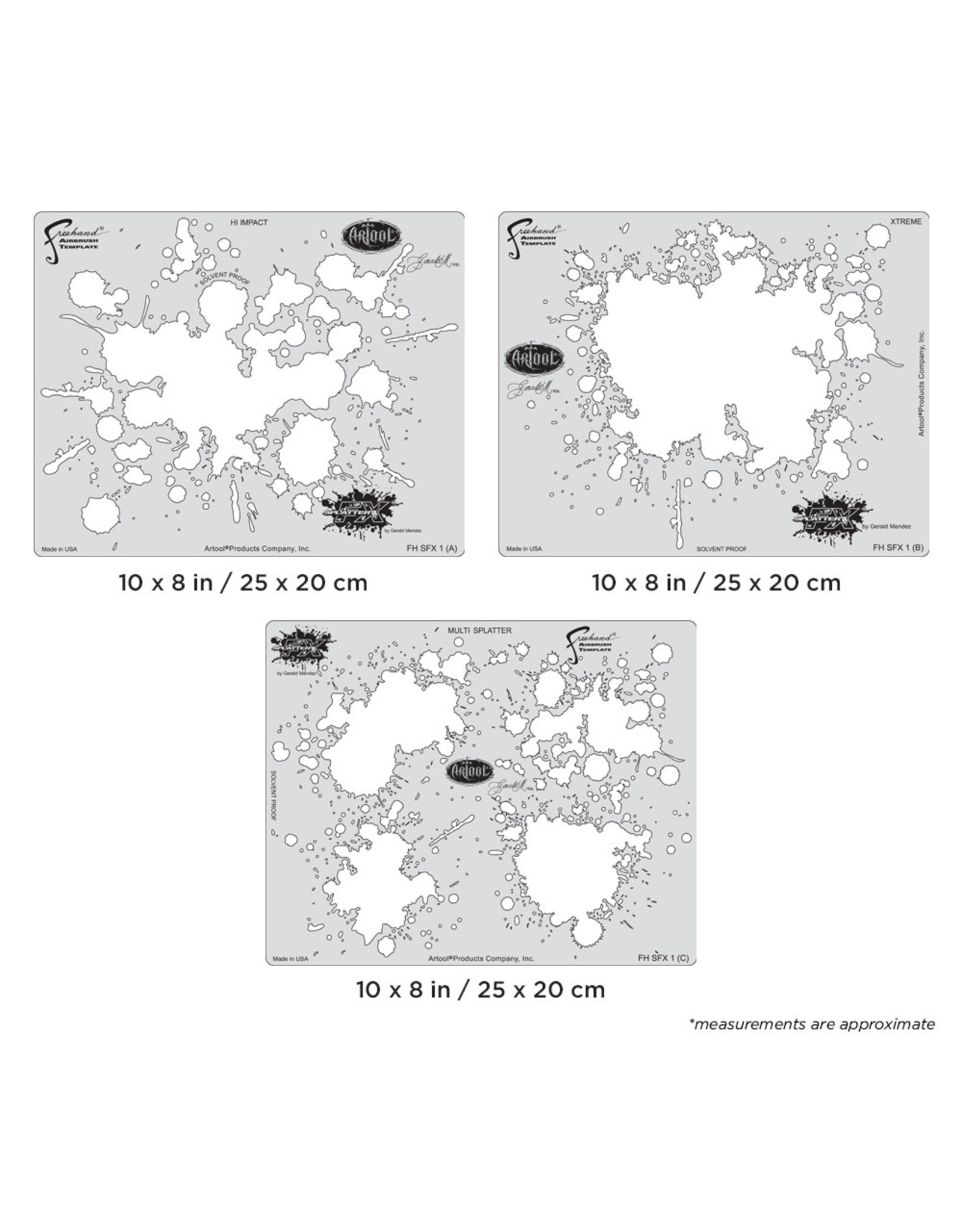CLEARANCE Iwata-Medea Splatter Fx Template Set