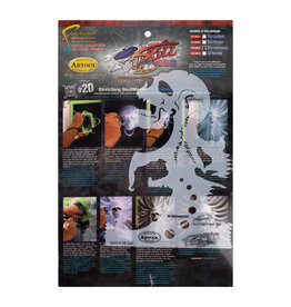 CLEARANCE Artool Airbrush Template, Skullmaster Screaming Freehand Template by Craig Fraser