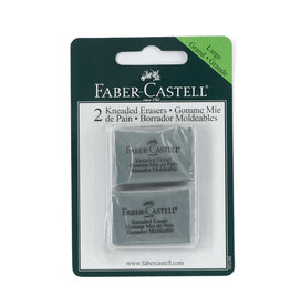 FABER-CASTELL Faber Castell Kneadable Eraser, Set of 2, Grey, Carded