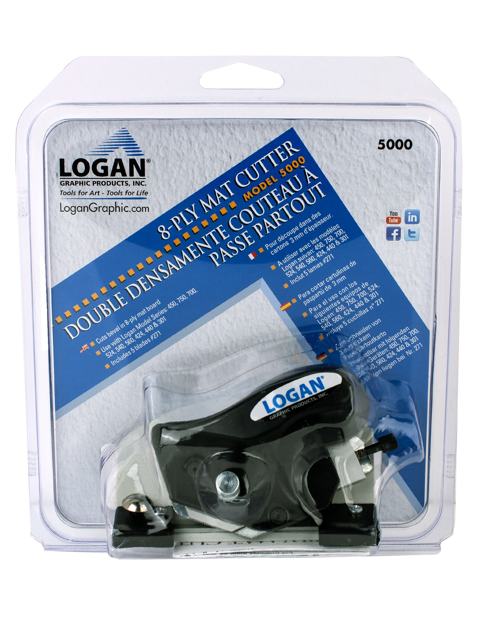 CLEARANCE Logan 8-ply Bevel Mat Cutter 5000 (Open Package)