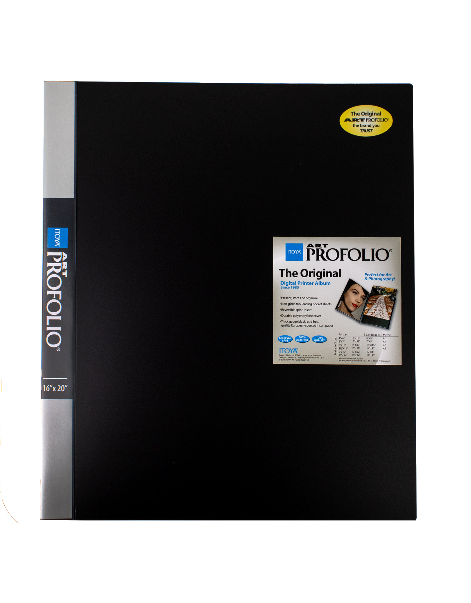 Itoya Original Art Portfolio, Portrait, 16” x 20”, 24 Pages - The
