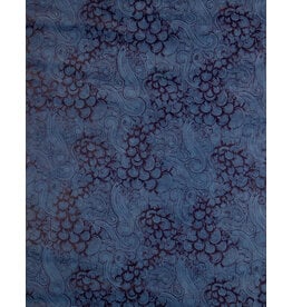 AITOH Aitoh Lokta Printed Breeze Blue on Blue, 19.5" x 29.5"