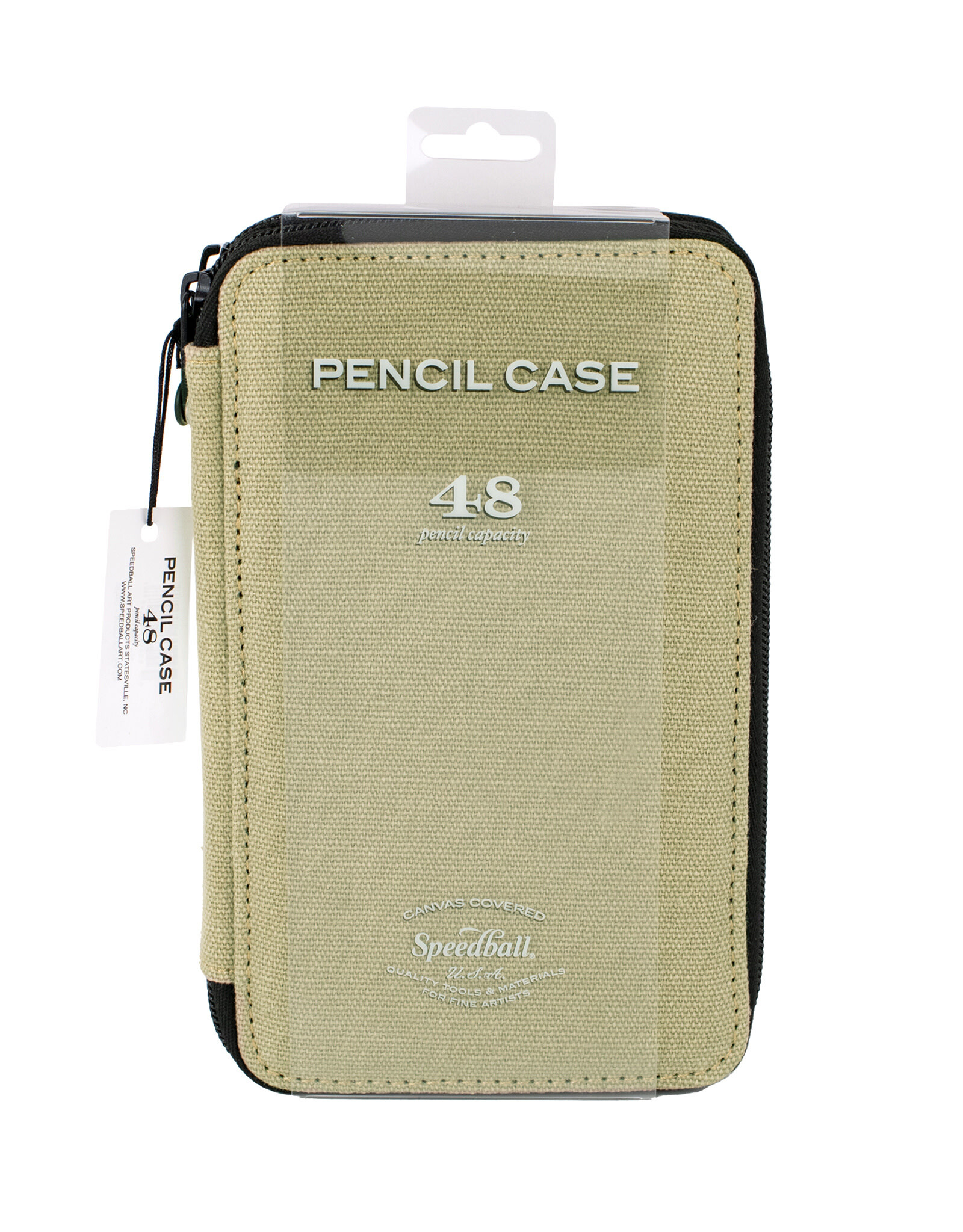 Global Art Pencil Case, Woven Canvas, Sage, 48 Pencils - The Art