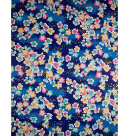 AITOH Aitoh Yuzenshi: Blossom Petals on Blue, 18.5" x 25"