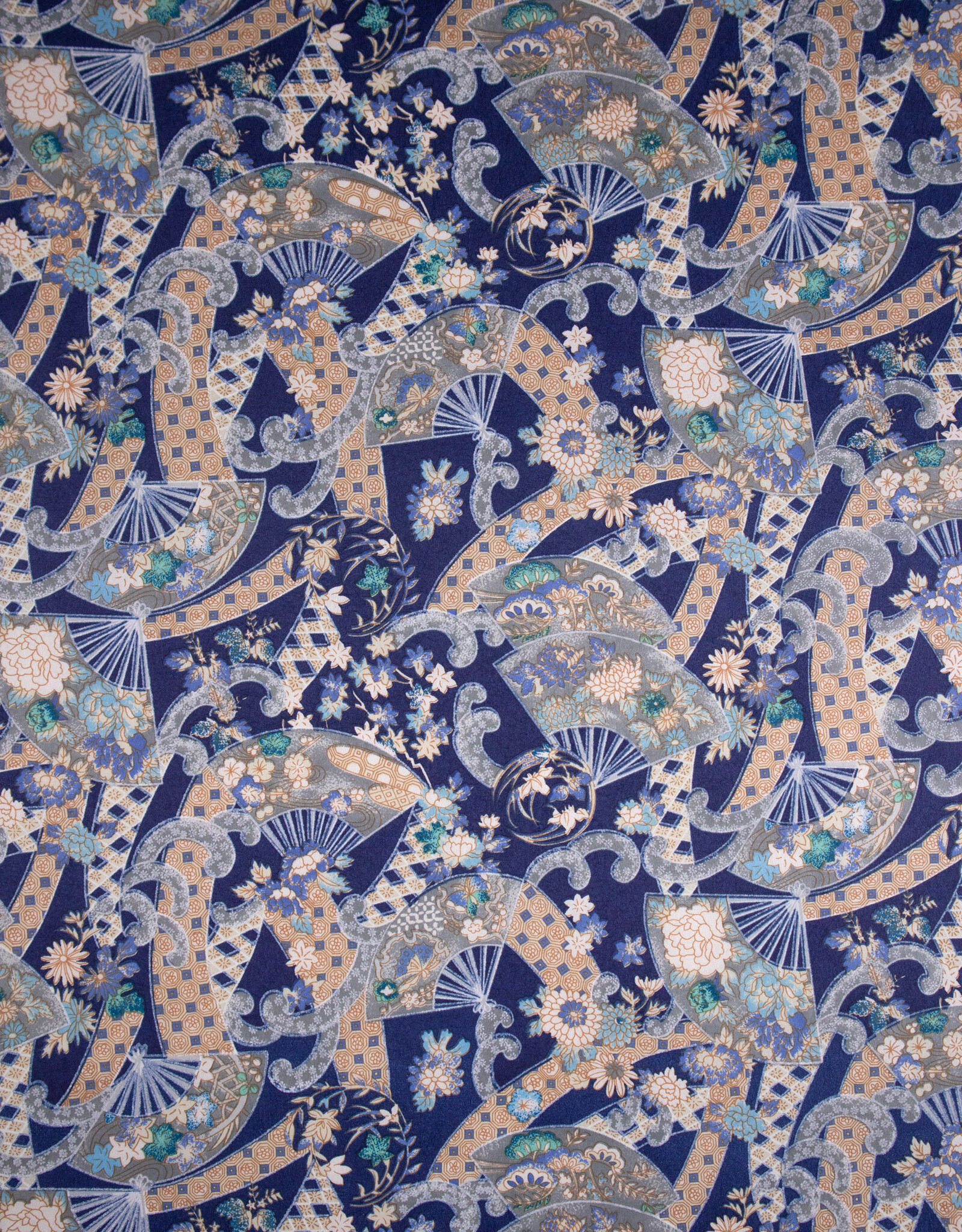 AITOH Aitoh Yuzsenshi: Fans on Aizome Blue, 21.5" x 31.5"