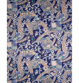 AITOH Aitoh Yuzsenshi: Fans on Aizome Blue, 21.5" x 31.5"