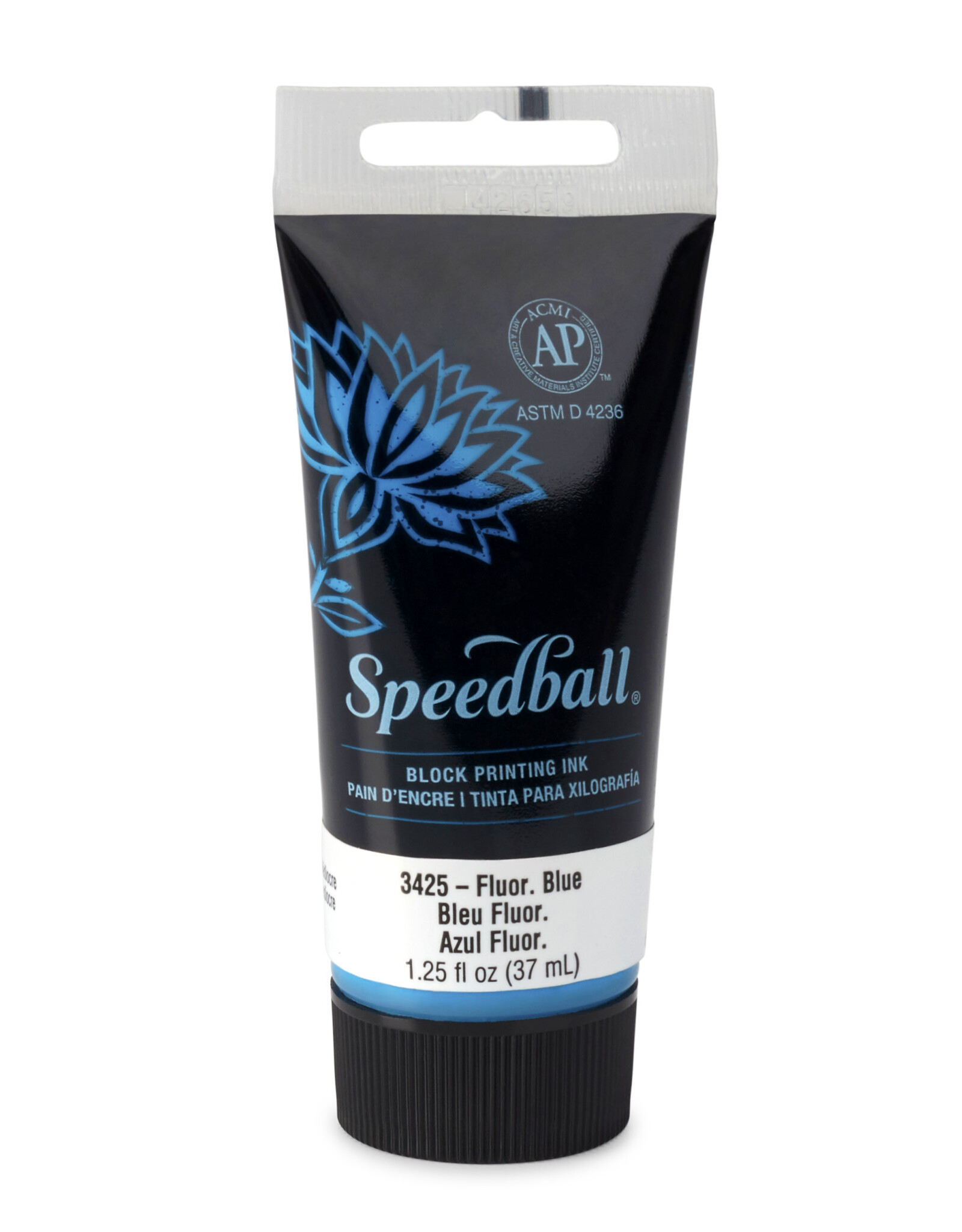 SPEEDBALL ART PRODUCTS Speedball Water-Soluble Block Printing Ink, Fluorescent Blue, 1.25oz