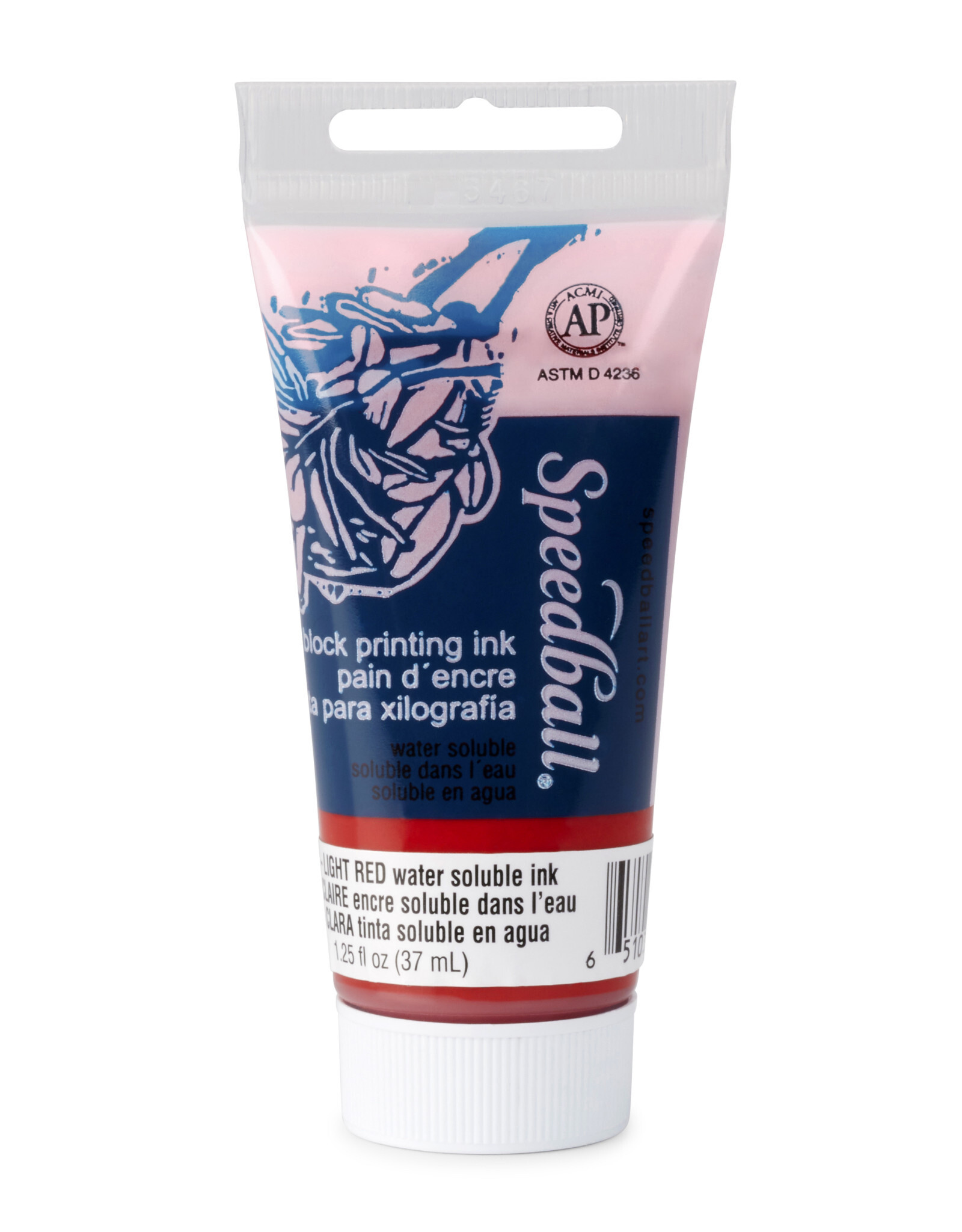 SPEEDBALL ART PRODUCTS Speedball Water-Soluble Block Printing Ink, Light Red, 1.25oz