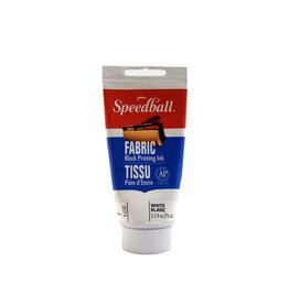 SPEEDBALL ART PRODUCTS Speedball Fabric Block Printing Ink, White, 2.5oz