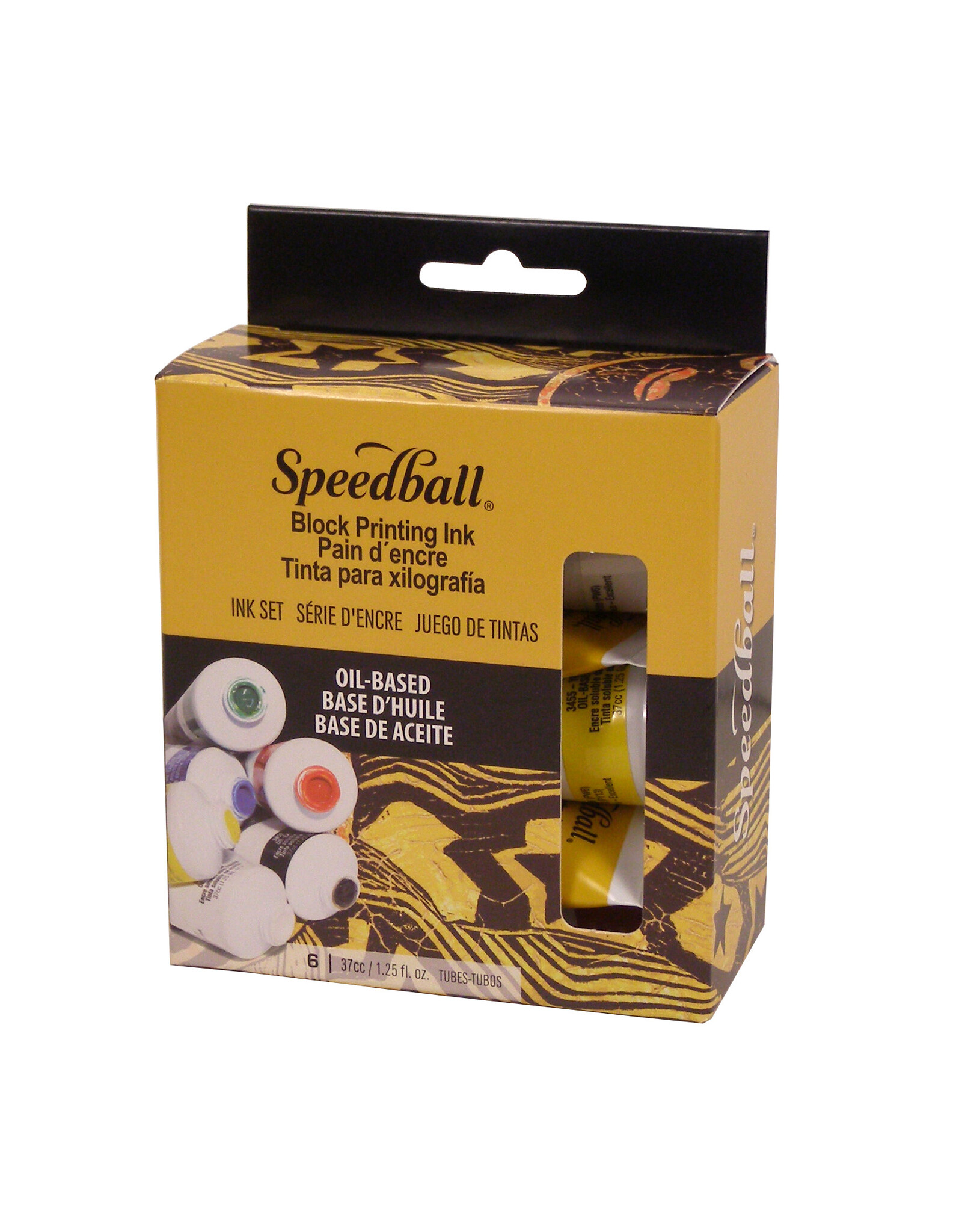 SPEEDBALL ART PRODUCTS Speedball Oil-Based Block Printing Ink Set, Assorted Colors, 6pc