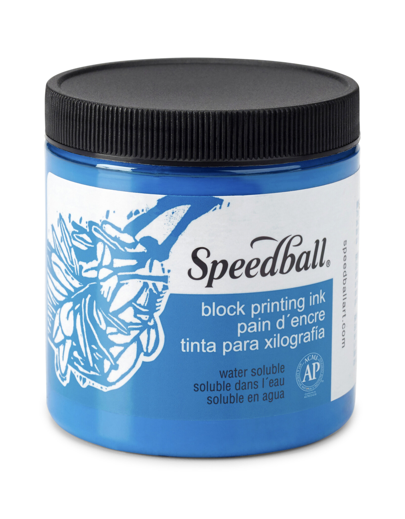 SPEEDBALL ART PRODUCTS Speedball Water-Soluble Block Printing Ink, Blue, 8oz