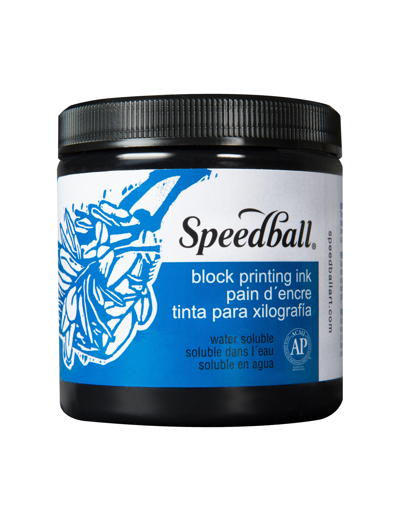 SPEEDBALL ART PRODUCTS Speedball Water-Soluble Block Printing Ink, Black, 8oz