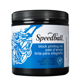 SPEEDBALL ART PRODUCTS Speedball Water-Soluble Block Printing Ink, Black, 8oz