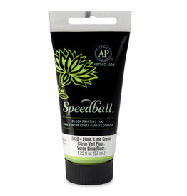 SPEEDBALL ART PRODUCTS Speedball Water-Soluble Block Printing Ink, Fluorescent Green, 1.25oz