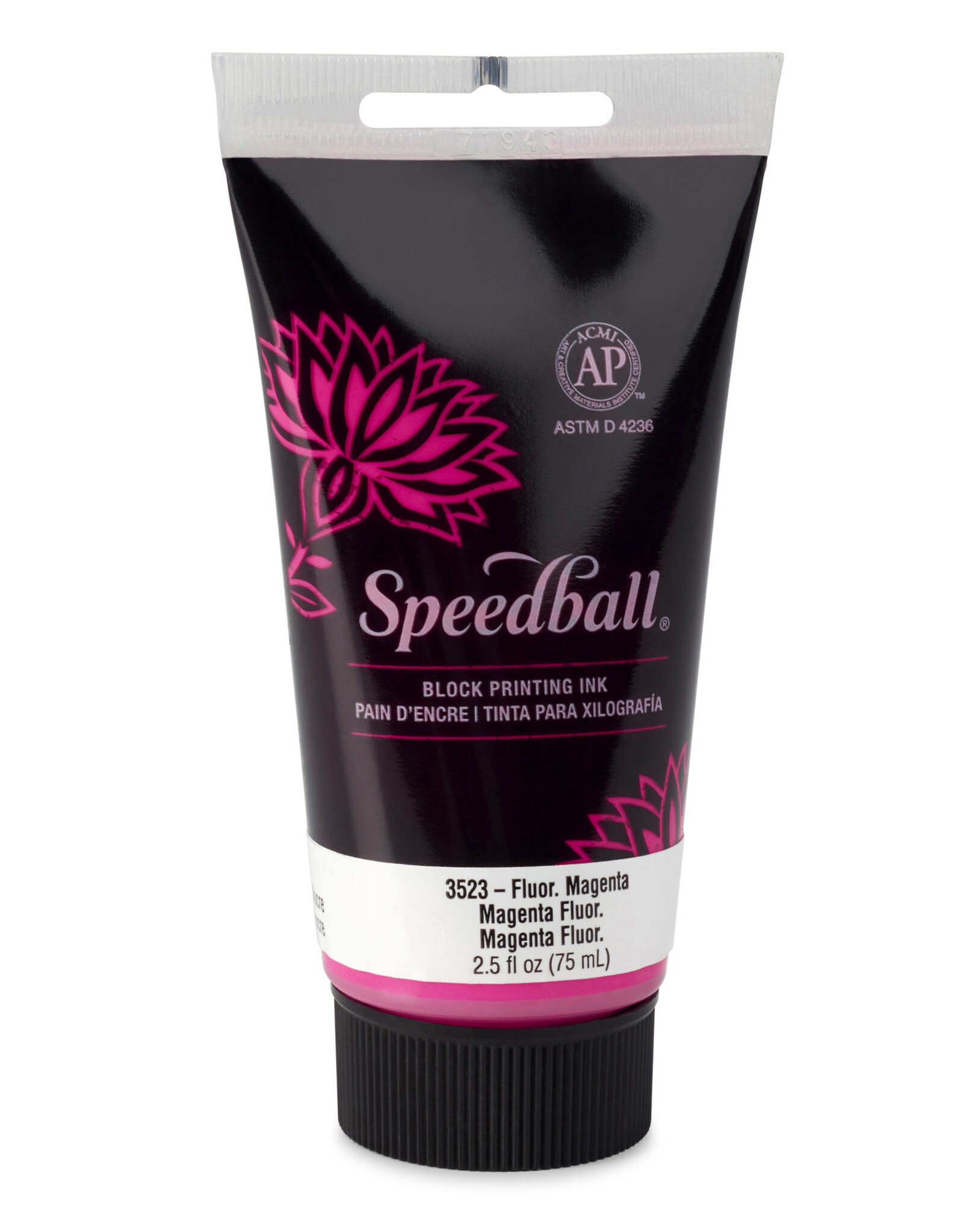 SPEEDBALL ART PRODUCTS Speedball Water-Soluble Block Printing Ink, Fluorescent Magenta, 2.5oz