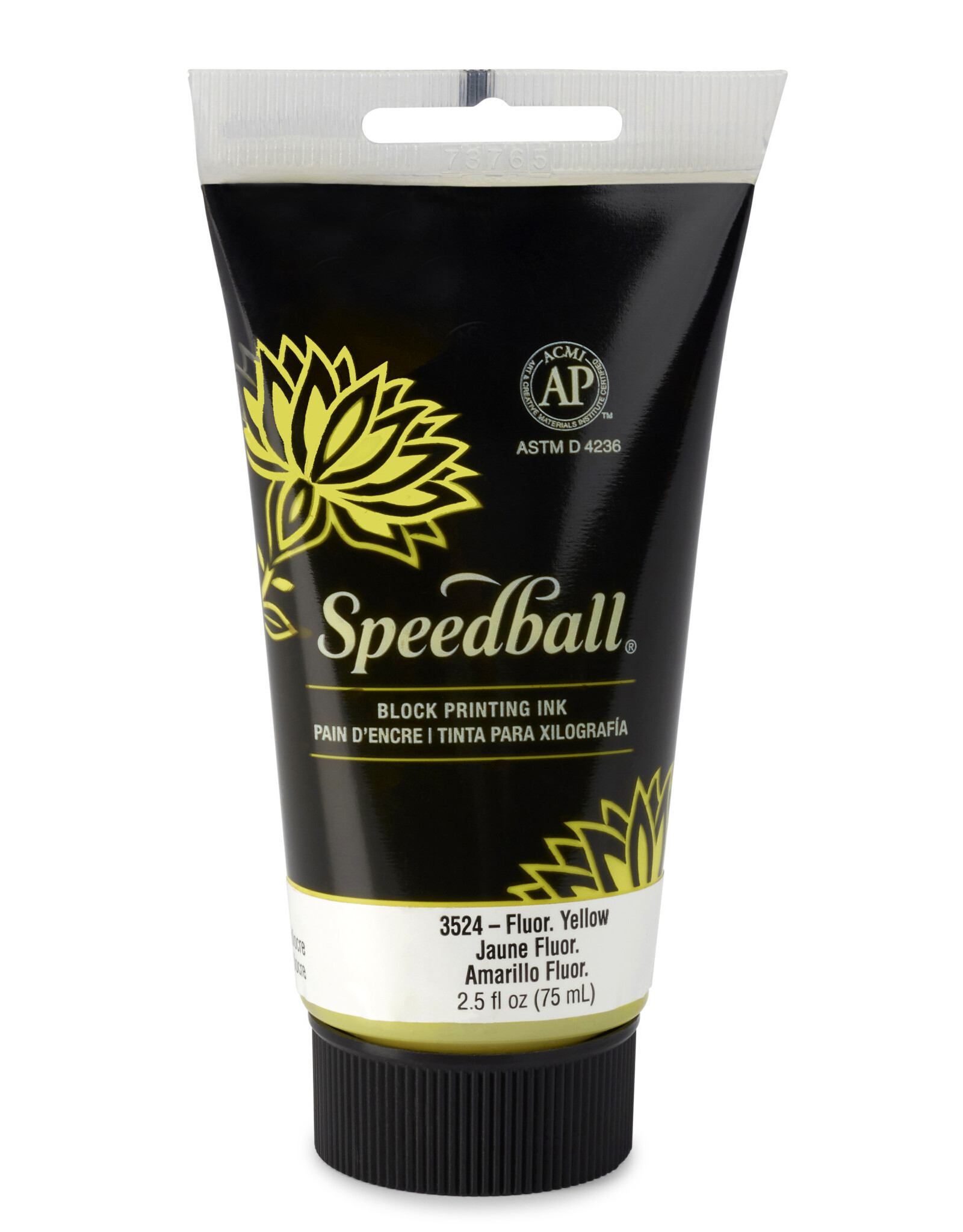 SPEEDBALL ART PRODUCTS Speedball Water-Soluble Block Printing Ink, Fluorescent Yellow, 2.5oz