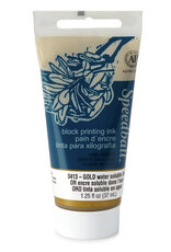 SPEEDBALL ART PRODUCTS Speedball Water-Soluble Block Printing Ink, Gold, 1.25oz