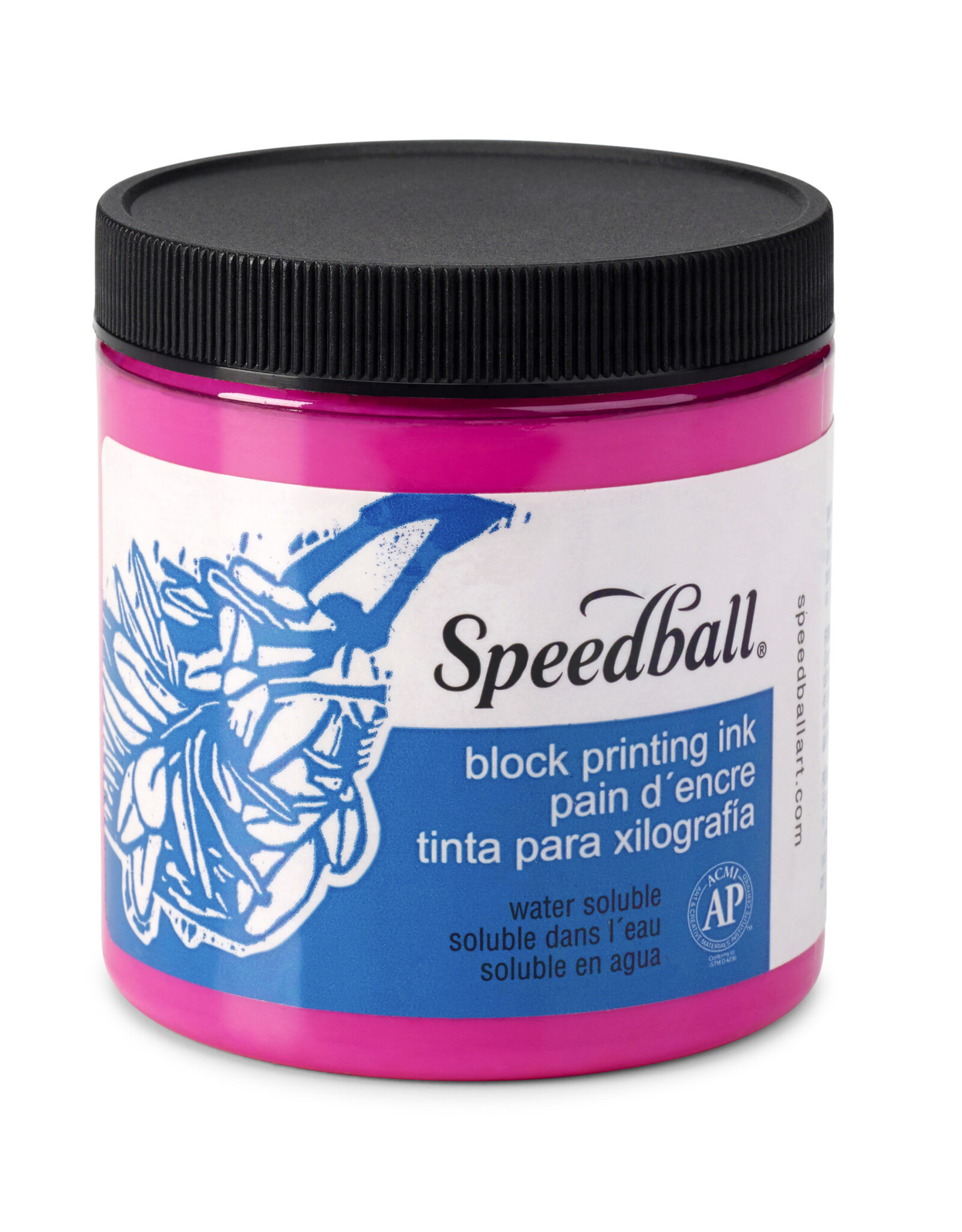 SPEEDBALL ART PRODUCTS Speedball Water-Soluble Block Printing Ink, Magenta, 8oz