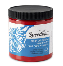 SPEEDBALL ART PRODUCTS Speedball Water-Soluble Block Printing Ink, Red, 8oz