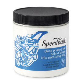 SPEEDBALL ART PRODUCTS Speedball Water-Soluble Block Printing Ink, White, 8oz