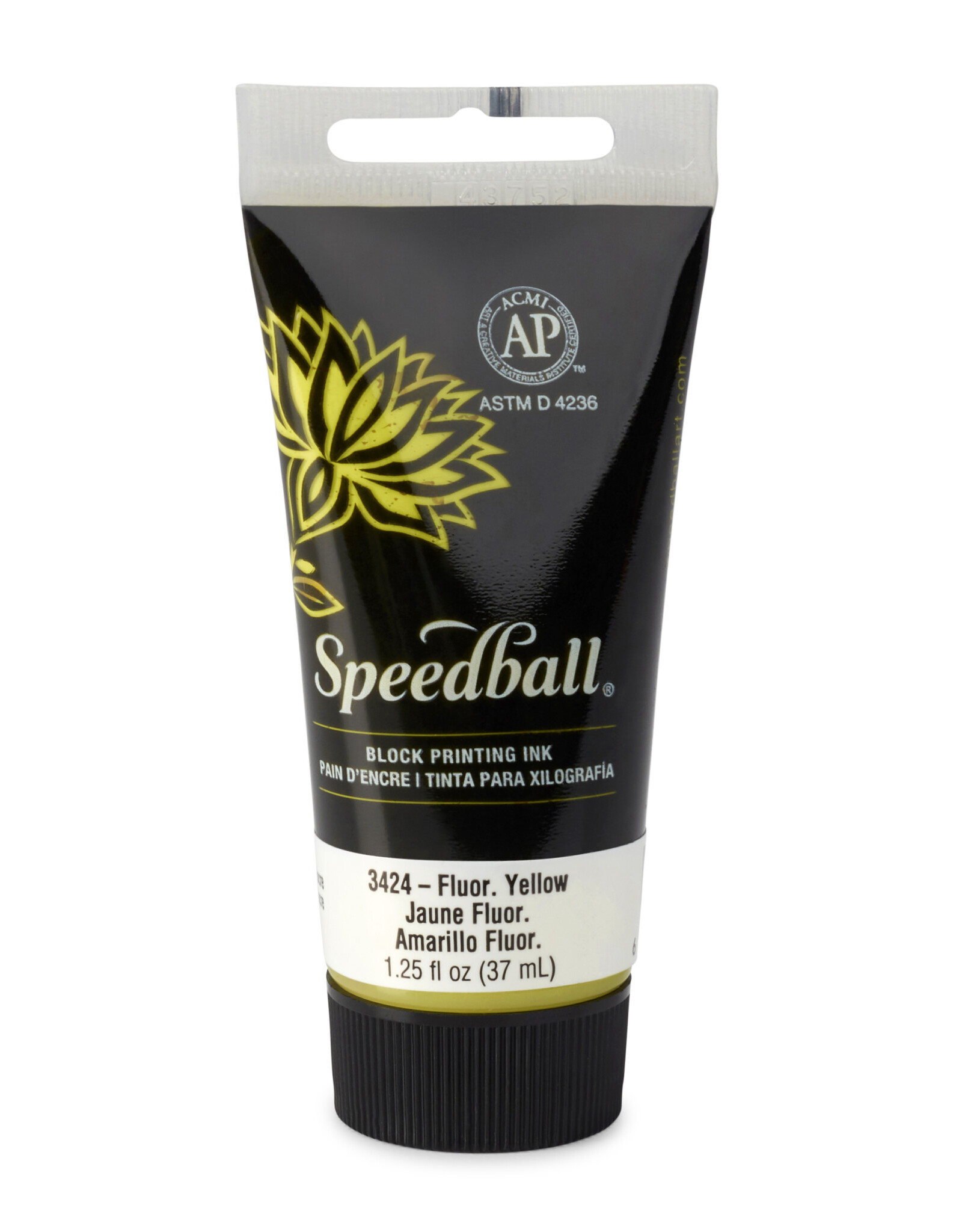 SPEEDBALL ART PRODUCTS Speedball Water-Soluble Block Printing Ink, Fluorescent Yellow, 1.25oz