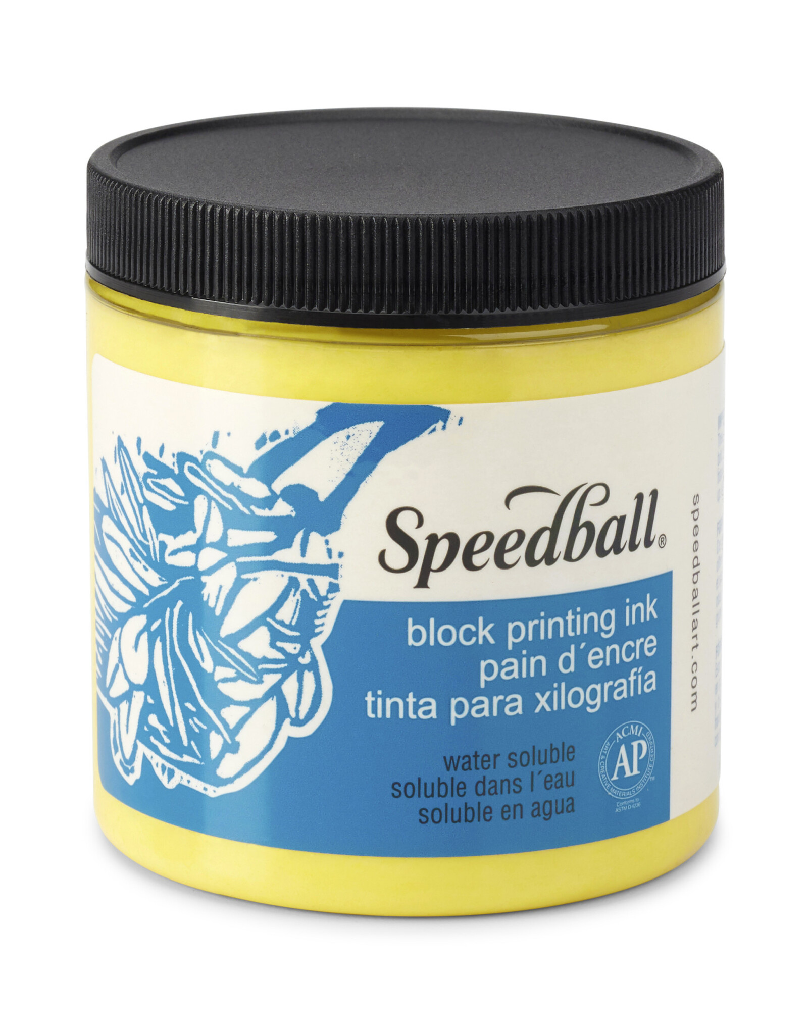 SPEEDBALL ART PRODUCTS Speedball Water-Soluble Block Printing Ink, Yellow, 8oz