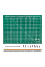W.A. Portman WA Portman 18x24" Self Healing Cutting Mat with Precision Craft Knife, Hobby Knife Blades & 24" Cork Backed Metal Ruler W.A. Portman WA Portman 18x24" Self Healing Cutting Mat with Precision Craft Knife, Hobby Knife Blades & 24" Cork Backed Metal Ruler