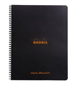 Rhodia Rhodia Classic Wirebound Notebook, 80 Dotted Sheets, 9" x 11 3/4", Black