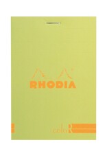 Rhodia Rhodia ColoR Pad, 70 Lined Sheets, 3 3/8" x 4 3/4", Anise