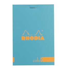 Rhodia Rhodia ColoR Pad, 70 Lined Sheets, 3 3/8" x 4 3/4", Turquoise