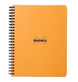 Rhodia Rhodia Meeting Book 80g paper, 80 Lined Sheets, 6 1/2" x 8 1/4", Orange