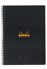 Rhodia Rhodia Meeting Book 80g Paper, 80 Lined Sheets, 6 1/2" x 8 1/4", Black