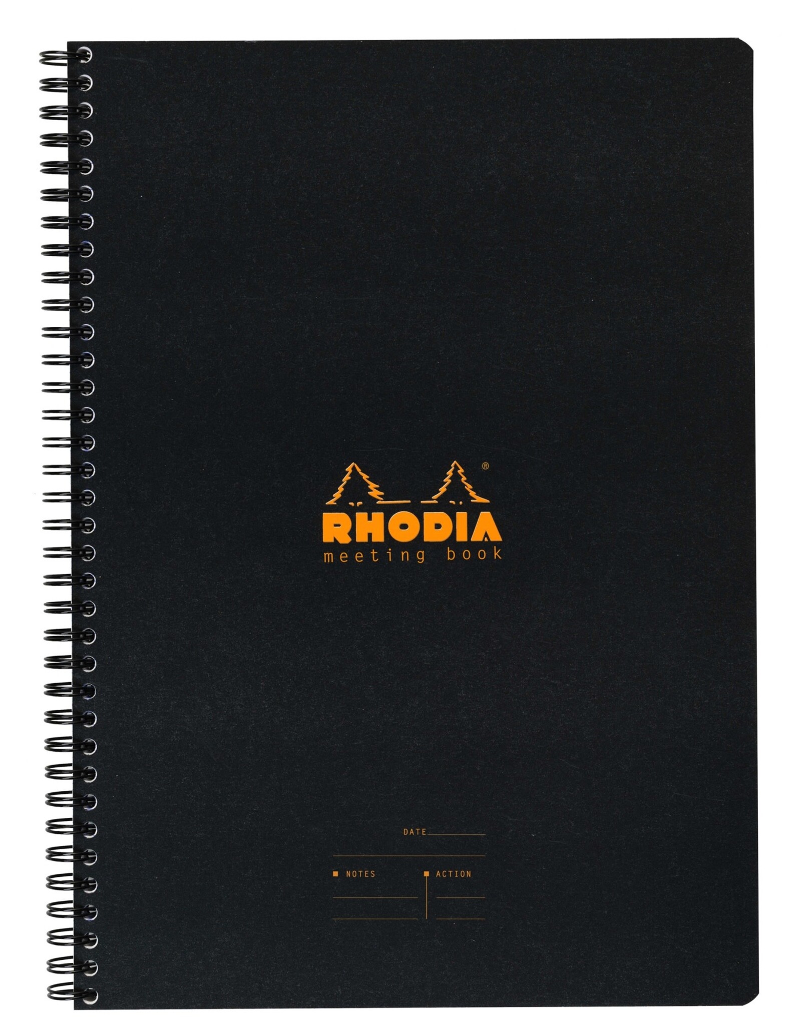 Rhodia Rhodia Meeting Book 80g Paper, 80 Lined Sheets, 9" x 11 3/4", Black