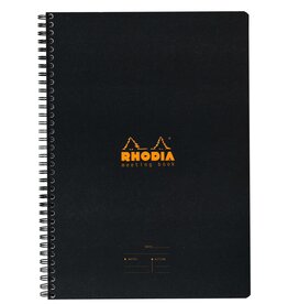 Rhodia Rhodia Meeting Book 80g Paper, 80 Lined Sheets, 9" x 11 3/4", Black