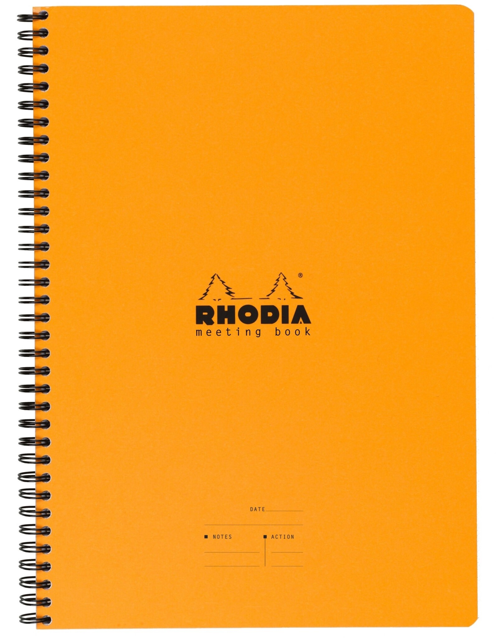 Rhodia Rhodia Meeting Book 80g Paper, 80 Lined Sheets, 9" x 11 3/4", Orange