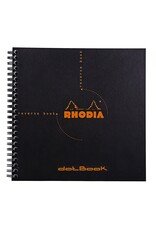 Rhodia Rhodia Reverse Book & Dot Book, 80 Dotted Sheets, 8 1/4" x 8 1/4", Black