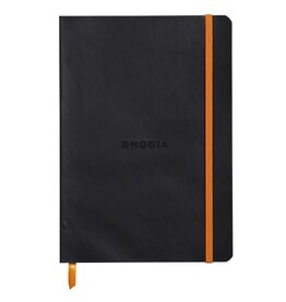 Rhodia Rhodia Rhodiarama SoftCover Notebook, 80 Dotted Sheets, 6" x 8¼”, Black